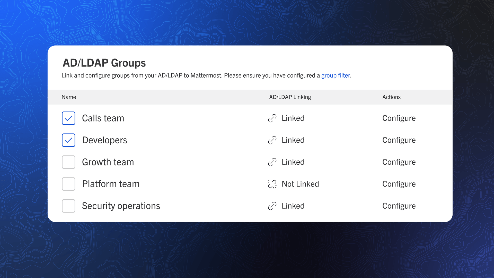 User provisioning integration in Mattermost