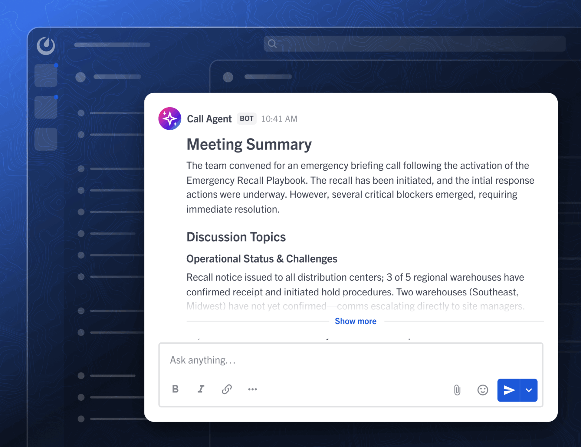 Mattermost Agents chat interface