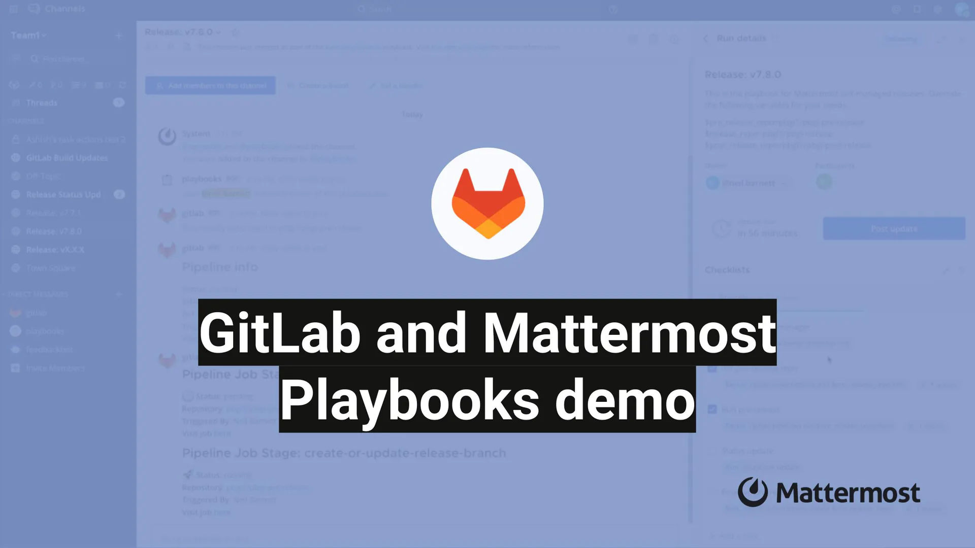 GitLab and Mattermost Playbooks Demo
