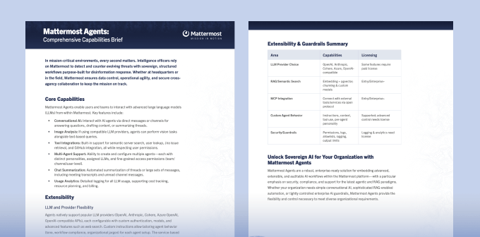 Mattermost Agents Capabilities Brief