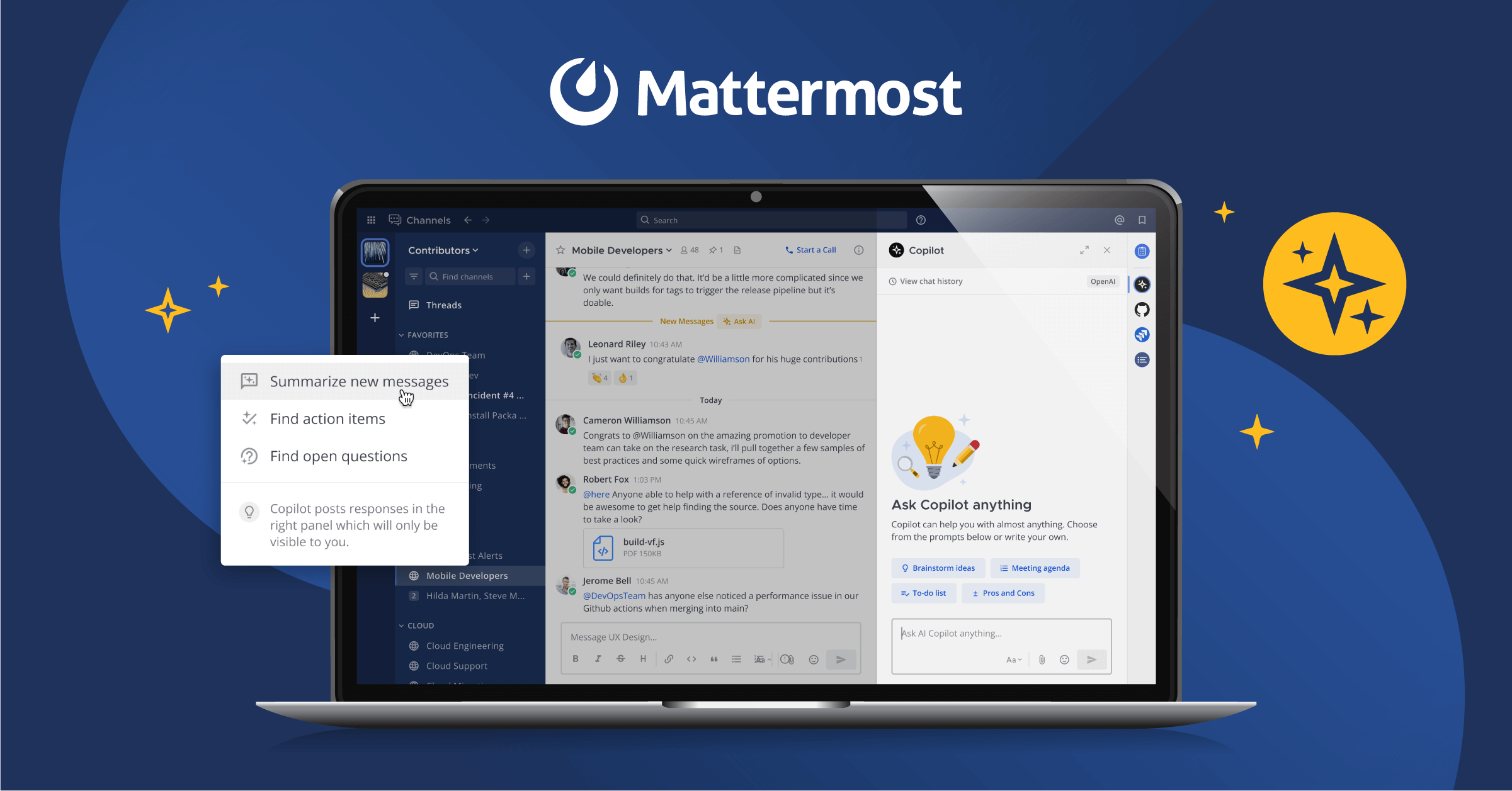 Mattermost Copilot Demo - AI-Enhanced Collaboration
