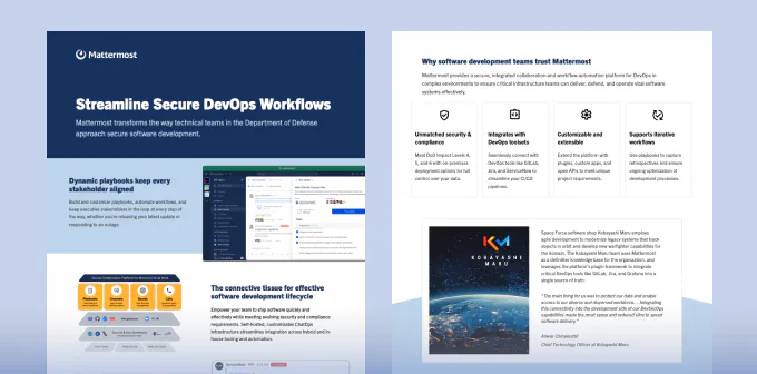 Mattermost for Defense DevSecOps
