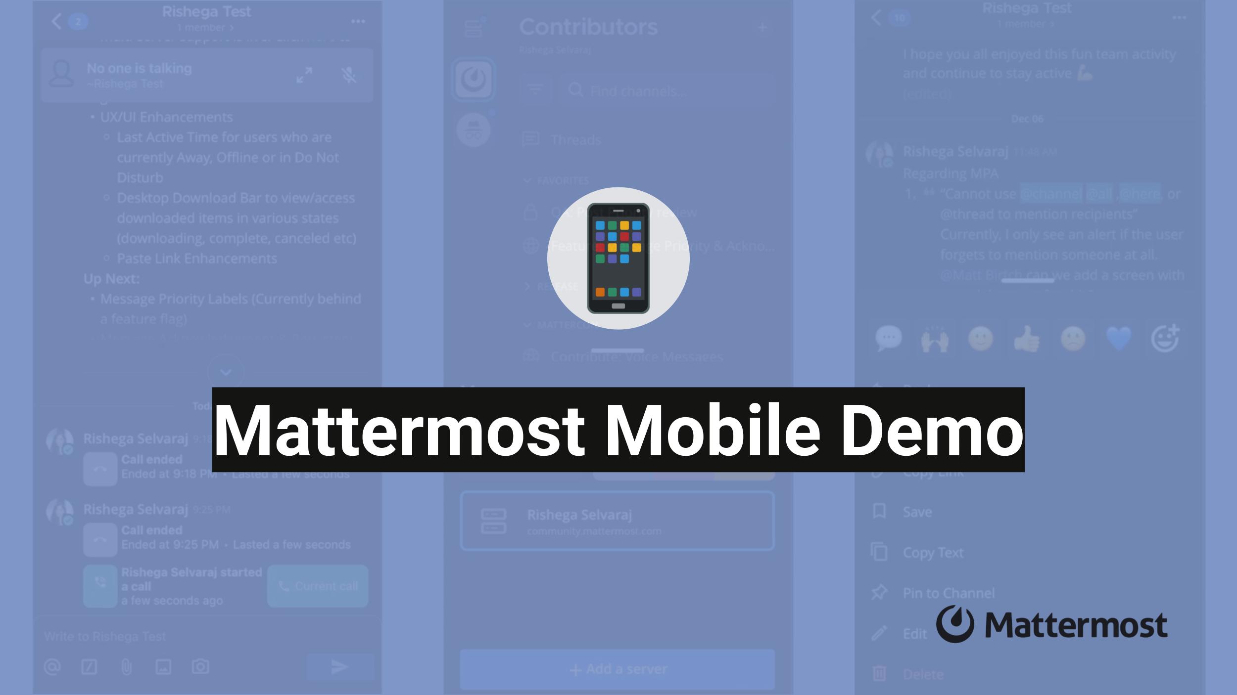 Mattermost Mobile Demo