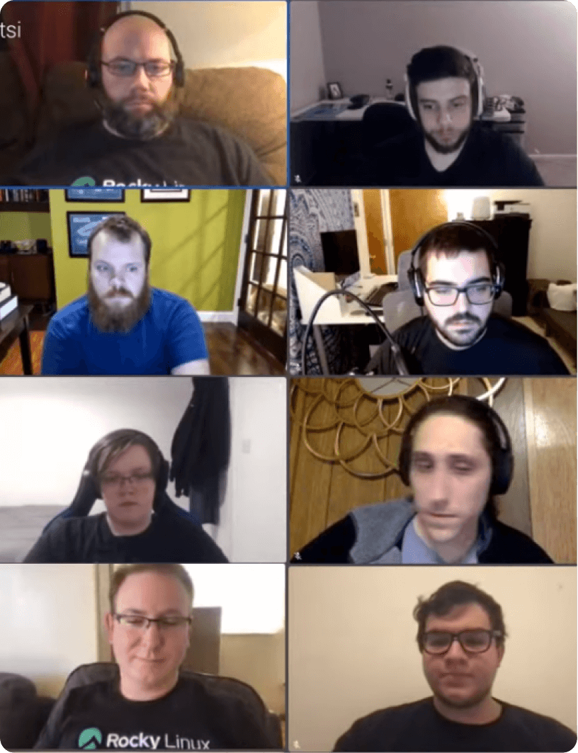 Rocky Linux secure remote meeting