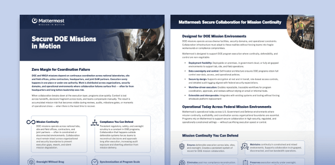 Secure Department of Energy Missions in Motion Datasheet