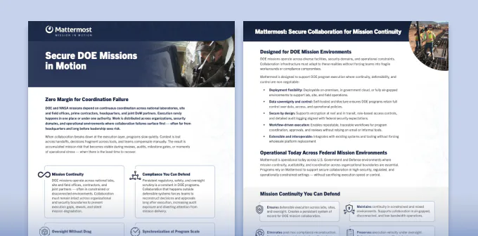 Secure Department of Energy Missions in Motion Datasheet