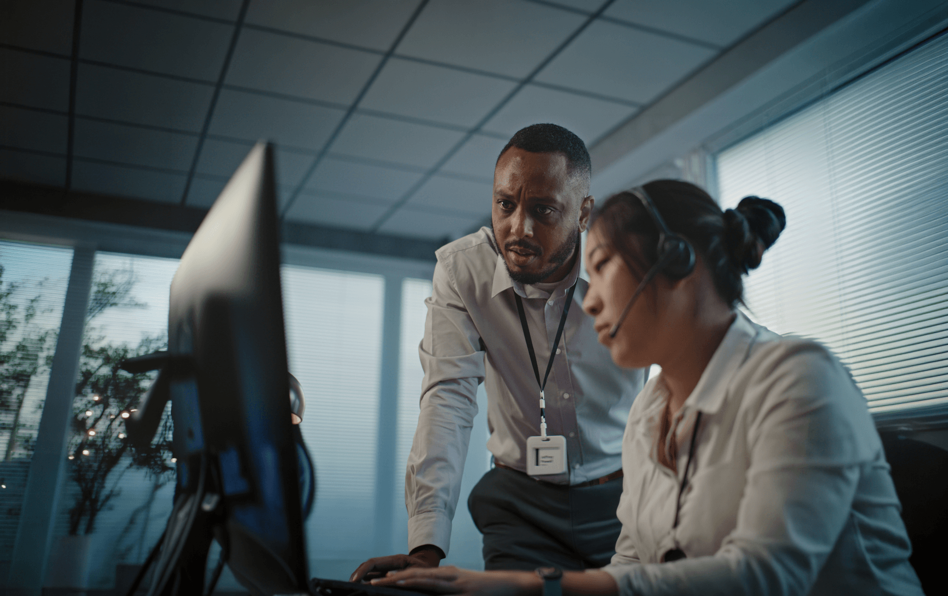 Compliance analyst reviewing data governance controls