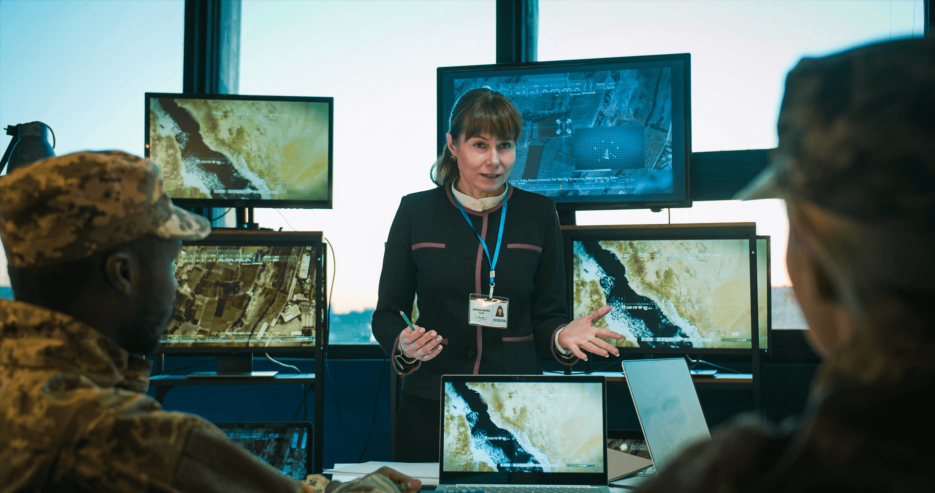 Analysts collaborating in a secure operations environment