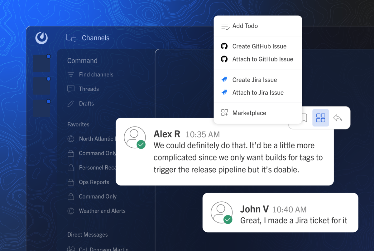 Developer integrating security tools with Mattermost