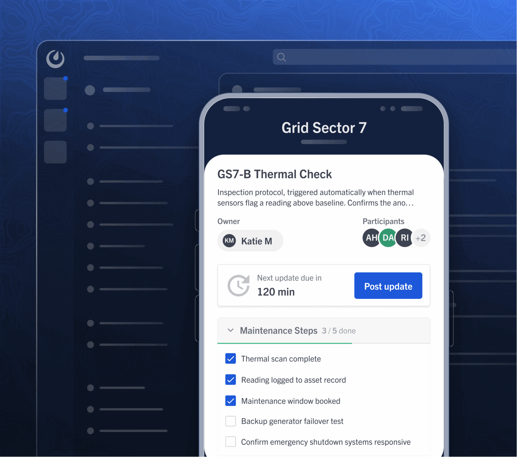Field worker mobile playbook updates in Mattermost