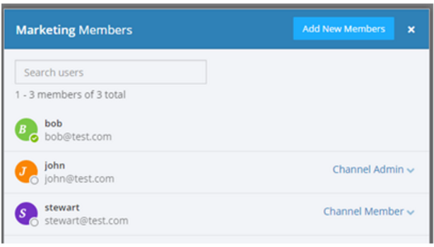 Marketing Members Screenshot